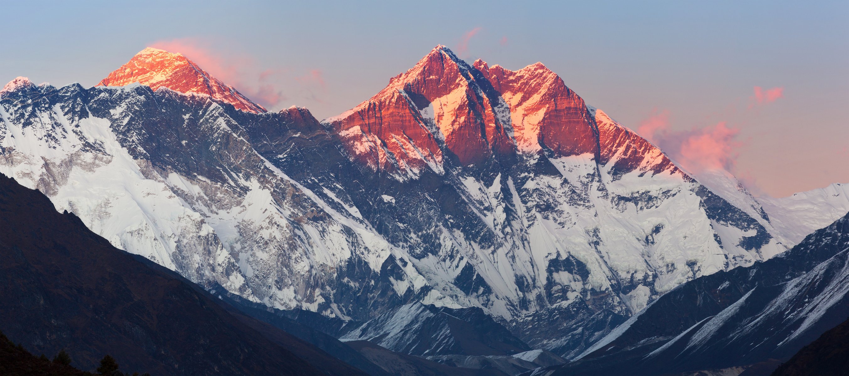 Mount Everest at sunset